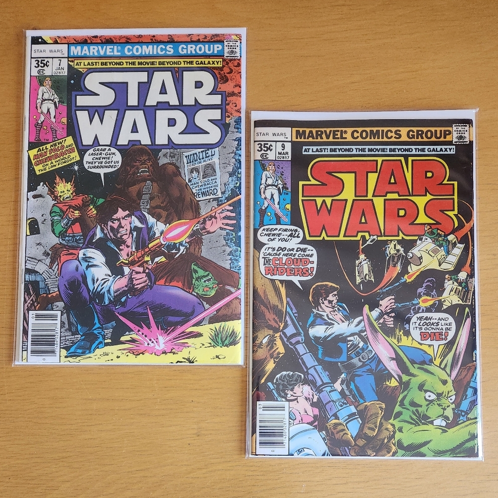 Star Wars #7 & #9, 1970s Marvel comic books (Lot of 2)